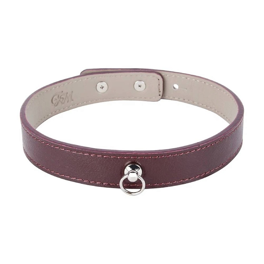 Изображение товара Стильный женский чокер из натуральной кожи с декоративным колечком