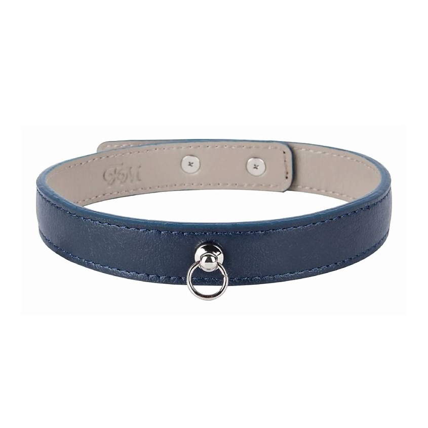 Изображение товара Стильный женский чокер из натуральной кожи регулируемый с декоративным колечком