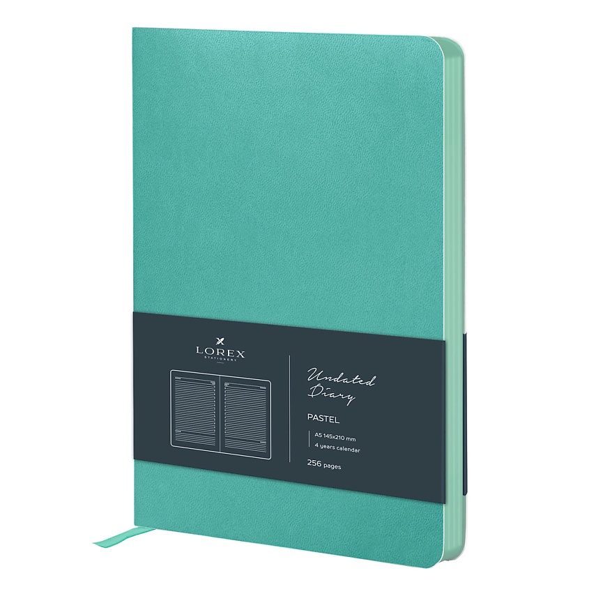 Изображение товара LOREX Ежедневник недатированный PASTEL А5 128 л, Бирюзовый