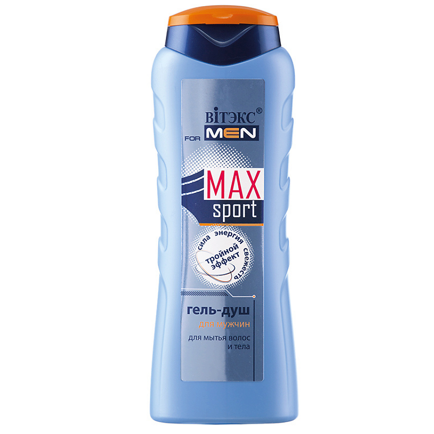 Изображение товара ВИТЭКС Гель-Душ для мытья волос и тела FOR MEN MAX Sport, 400 мл