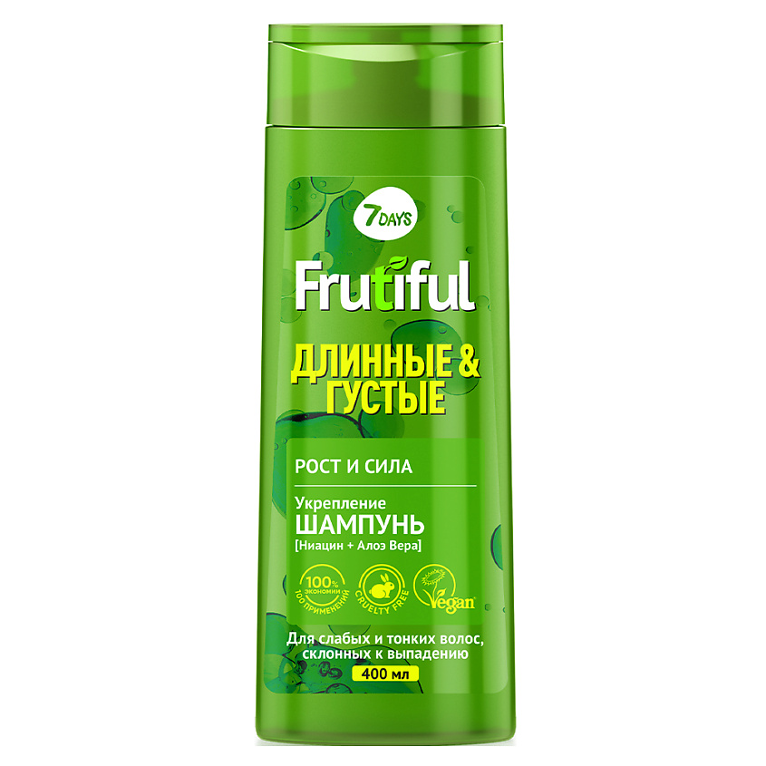 Изображение товара 7DAYS Шампунь для волос рост и сила ДЛИННЫЕ И ГУСТЫЕ FRUTIFUL, 400 мл