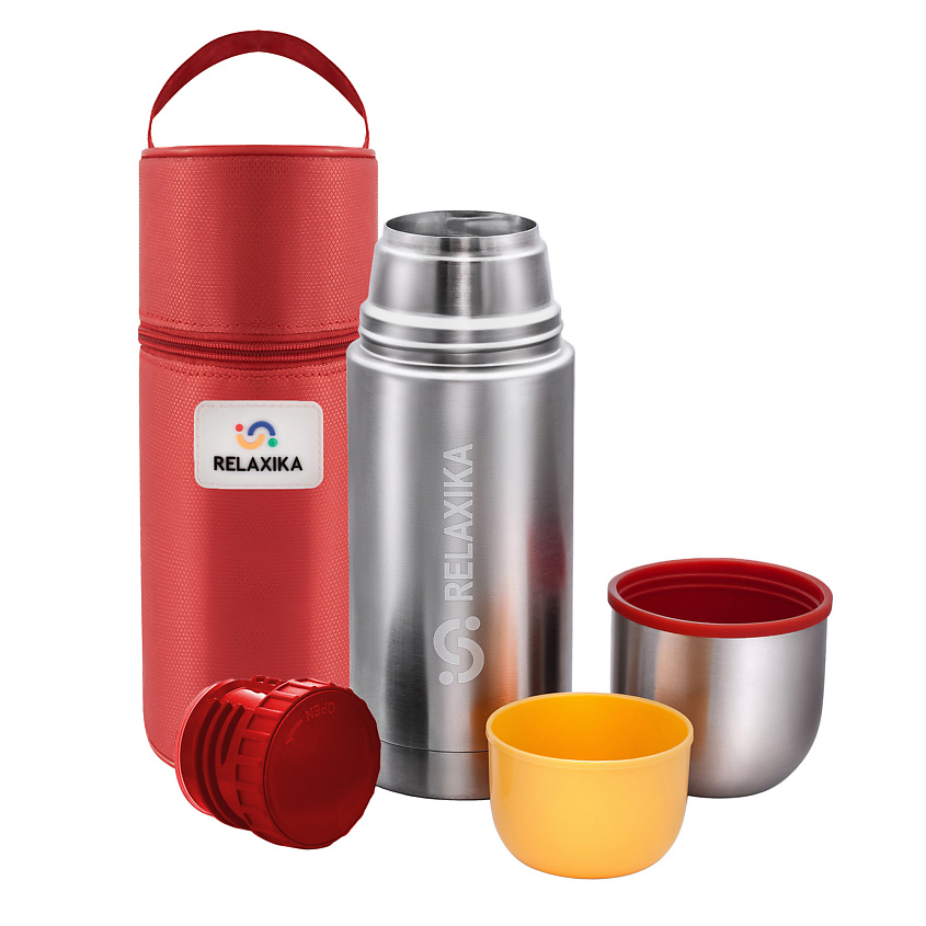 Изображение товара RELAXIKA Термос 500 мл для чая и кофе металлический, Серебряный