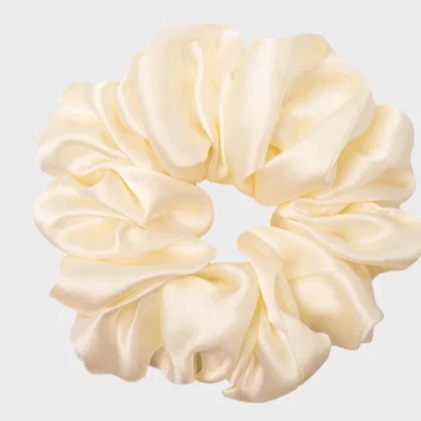 Изображение товара SILK UNIVERSE Шелковая резинка для волос Макси, Белый