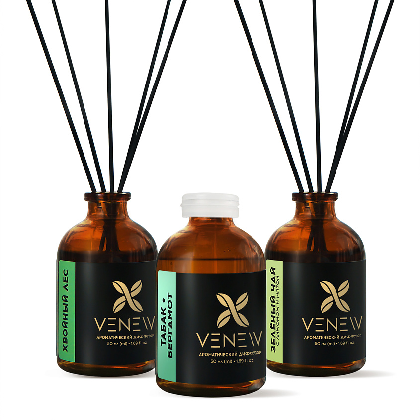 Изображение товара Набор диффузоров для дома VENEW 3х50 мл с палочками ароматизаторы для интерьера