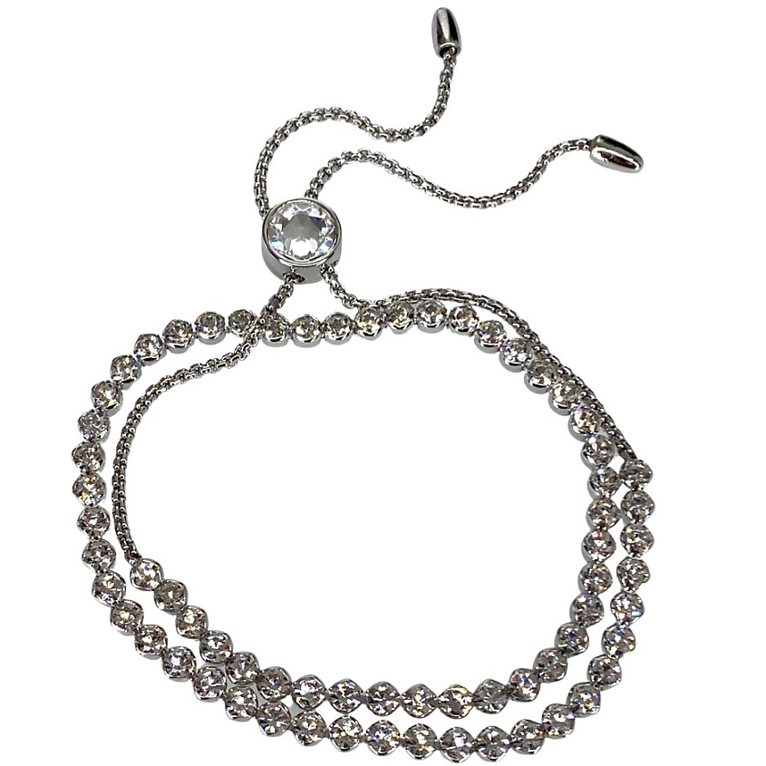 Изображение товара AMANTE CRYSTAL Браслет KR Matti 2 утяжка, цвет: Серебряный, размер: 17