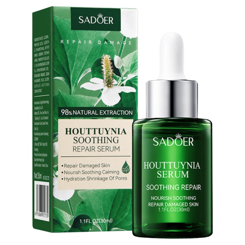 Изображение товара SADOER Сыворотка для лица успокаивающая и восстанавливающая с экстрактом хауттуйнии, 30 мл