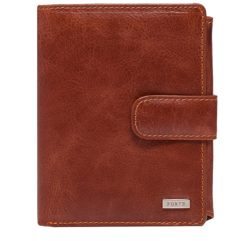 Изображение товара FORTE Портмоне из натуральной кожи с эффектом старения, коричневый