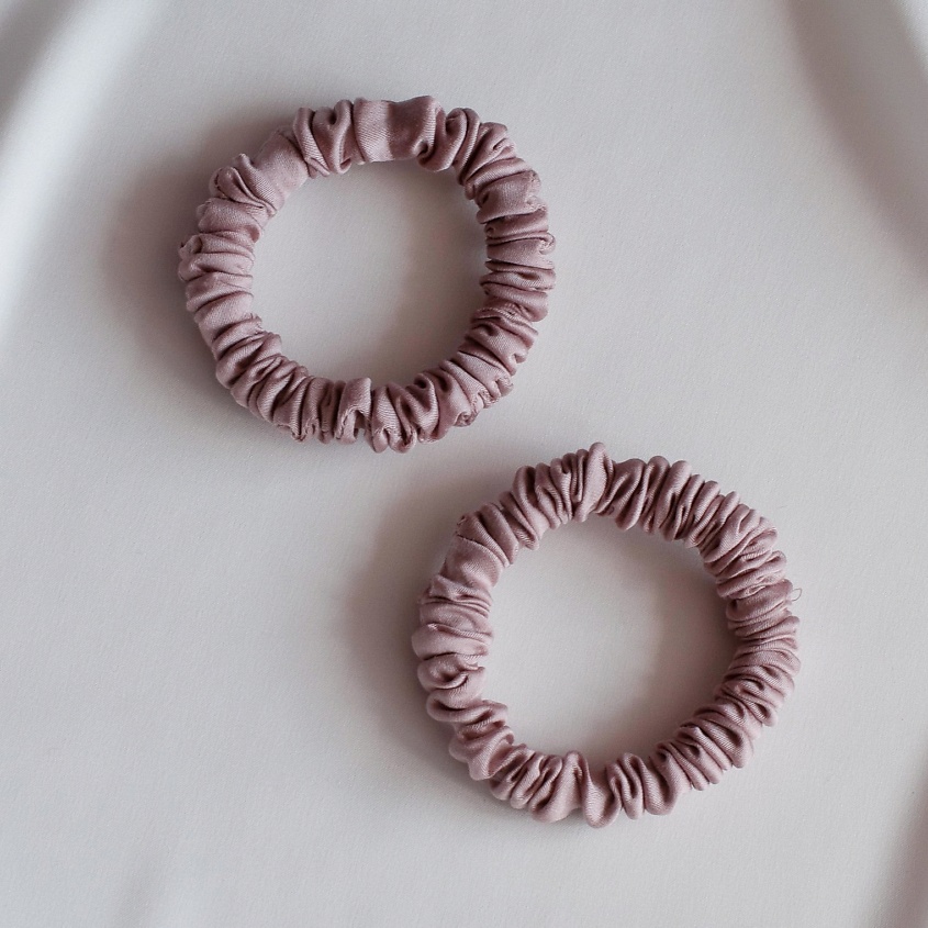 Изображение товара 8 HORAS OF SILK Набор из 2 узких резинок тенсель, Dust Pink