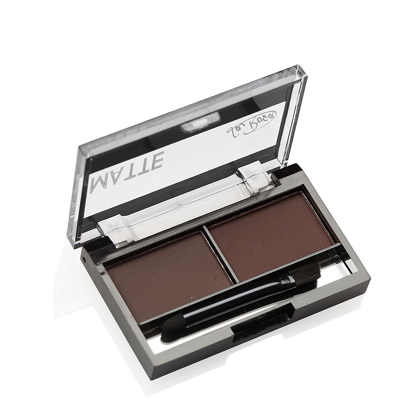 Изображение товара LA ROSA Тени для бровей матовые 2 цвета мокко и коричневый водостойкие компактные женские