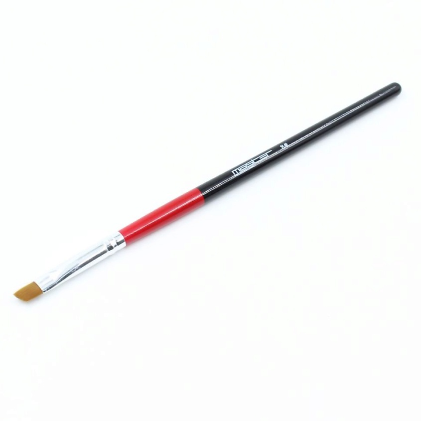 Изображение товара Кисть для наращивания ногтей MASTER скошенная 8 мм красно-черная