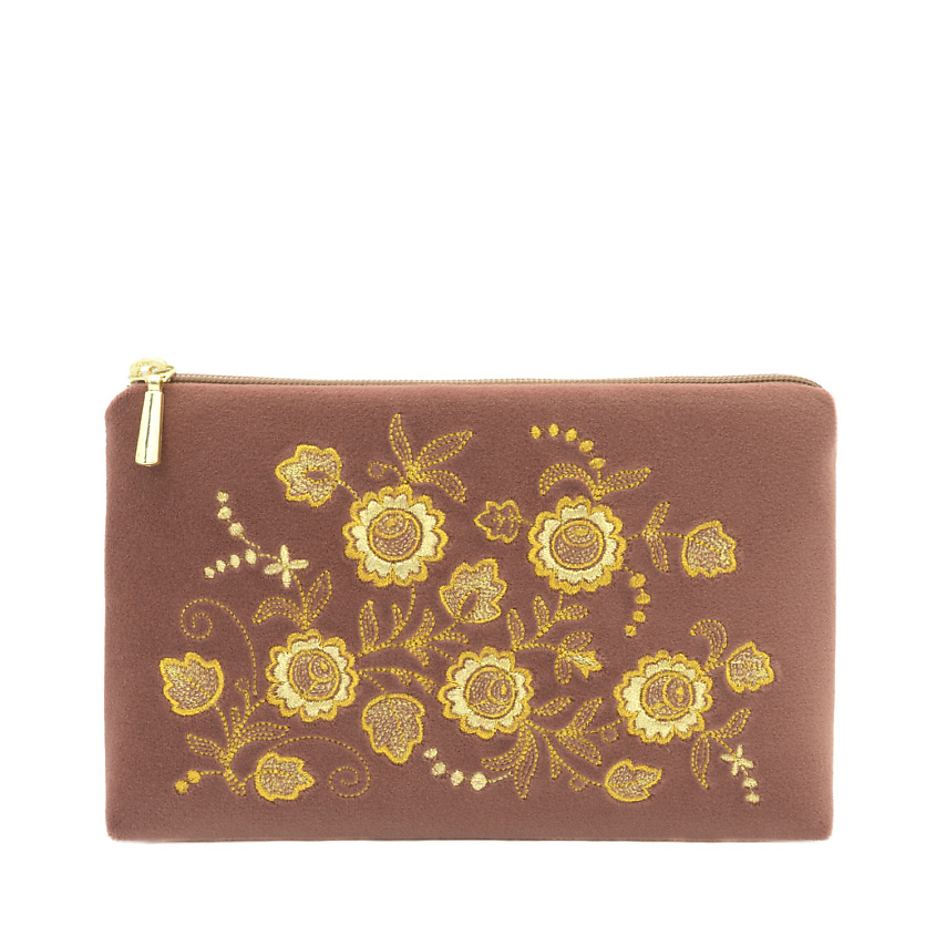 Изображение товара Косметичка бархатная ТОРЖОКСКИЕ ЗОЛОТОШВЕИ 425-1 Рис 2029, розовая