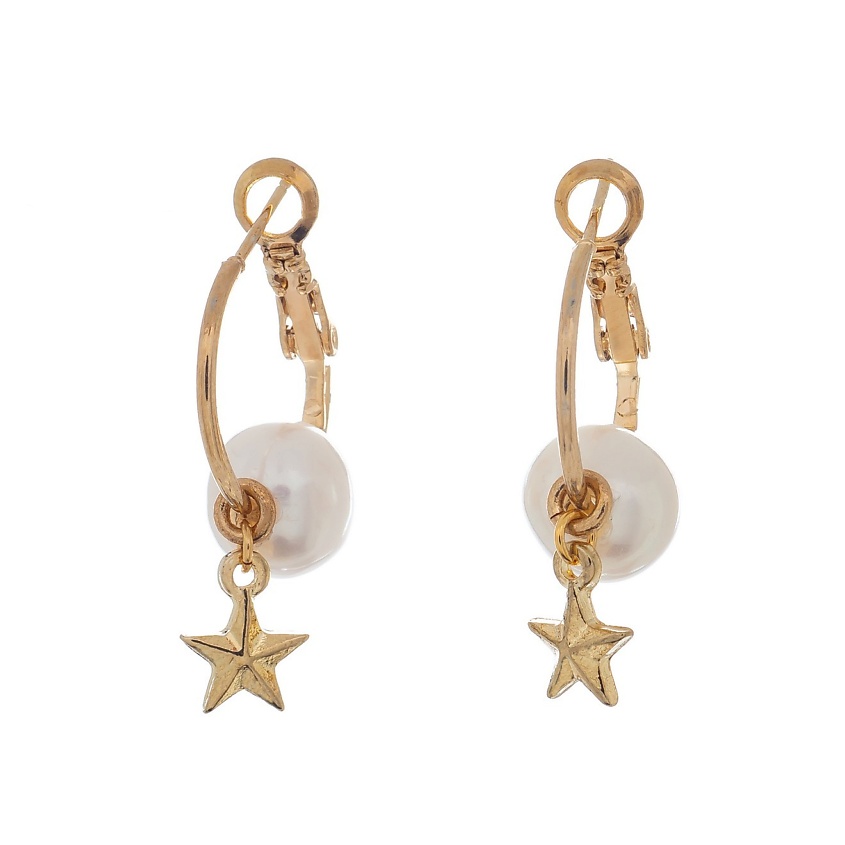 Изображение товара LANZEROTTI Серьги, Splendore, с жемчугом и звездой, 1 шт