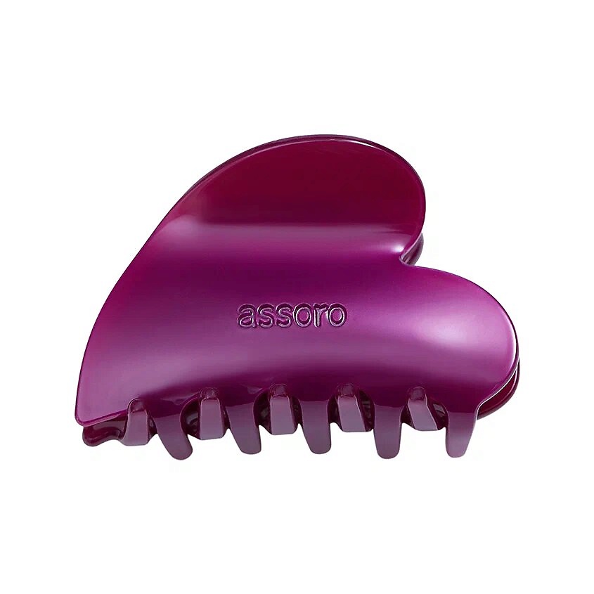 Изображение товара ASSORO Краб для волос - Сливовое сердце, 1шт