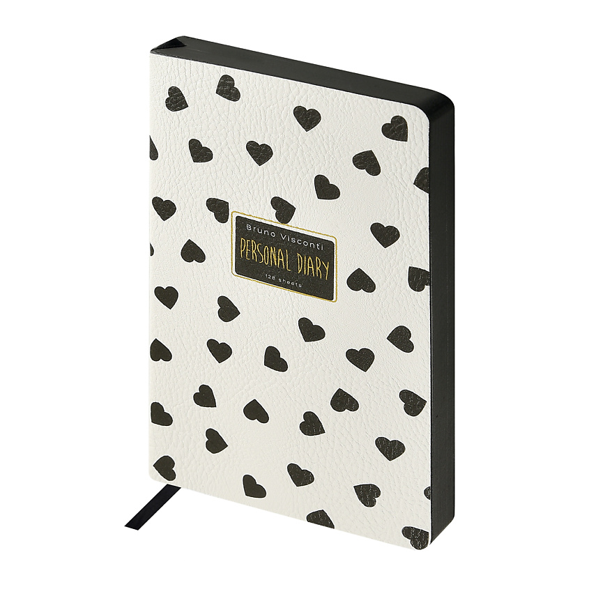 Изображение товара BRUNO VISCONTI Ежедневник А5 "Black&White.Сердечки", 1 шт.