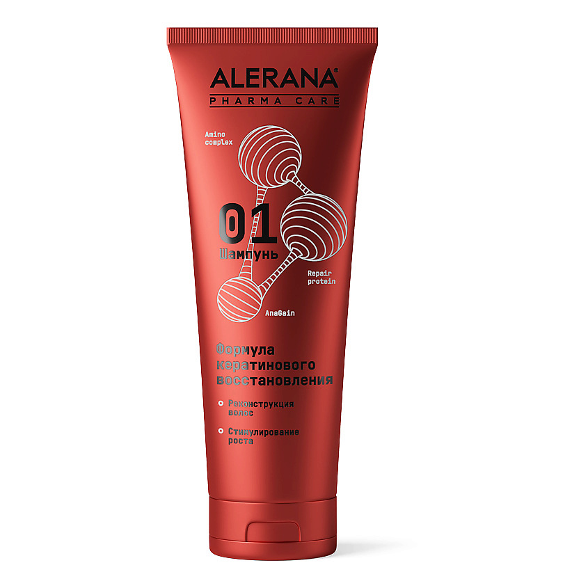 Изображение товара ALERANA Pharma Care Шампунь кератиновое восстановление, 260 мл