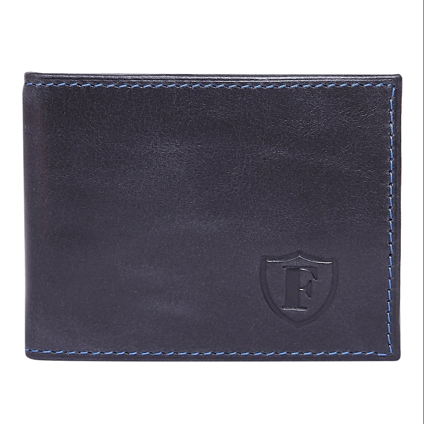 Изображение товара Зажим для денег из натуральной кожи FORTE синего цвета компактный и вместительный