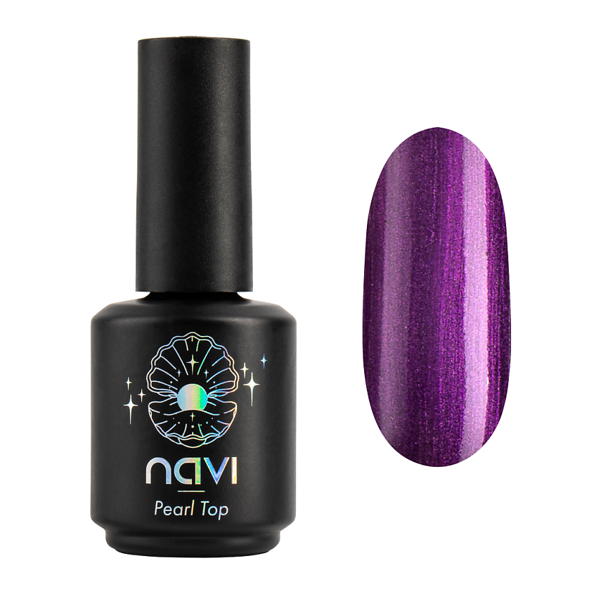 Изображение товара NAVI Топ для ногтей с эффектом жемчужной втирки Pearl top, 1 шт. розовый