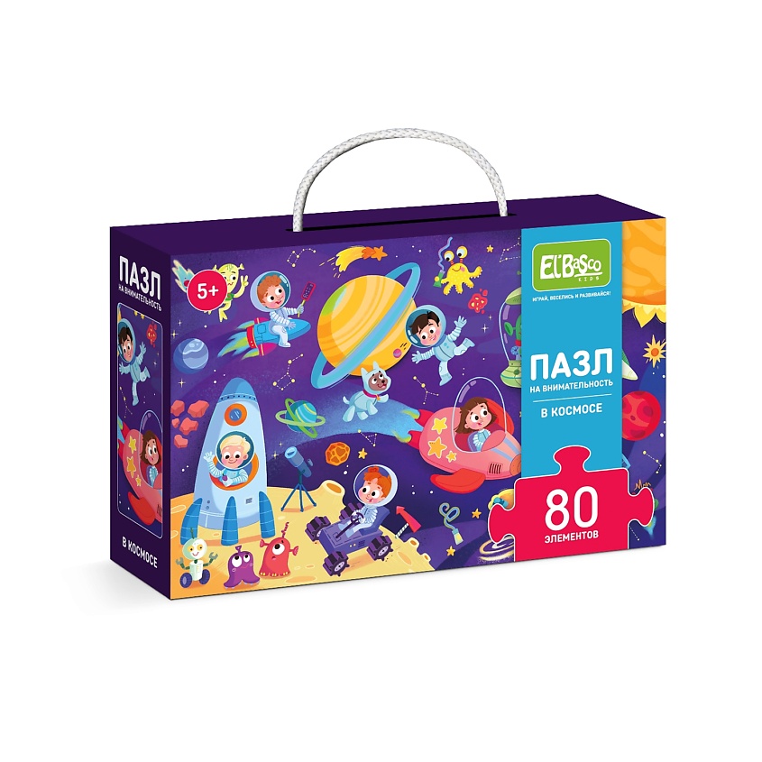 Изображение товара Развивающий пазл-выиммельбух В Космосе 80 деталей для детей EL'BASCO
