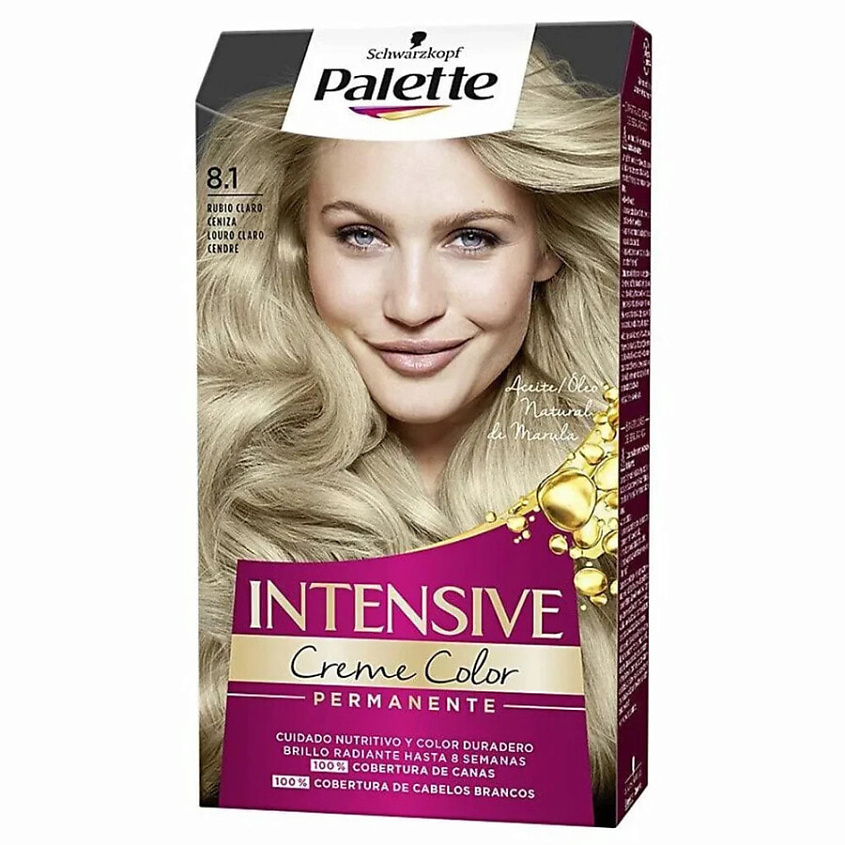 Изображение товара SCHWARZKOPF Краска для волос Palette Intensive Permanent Dye, Light Ash Blonde / №8.1