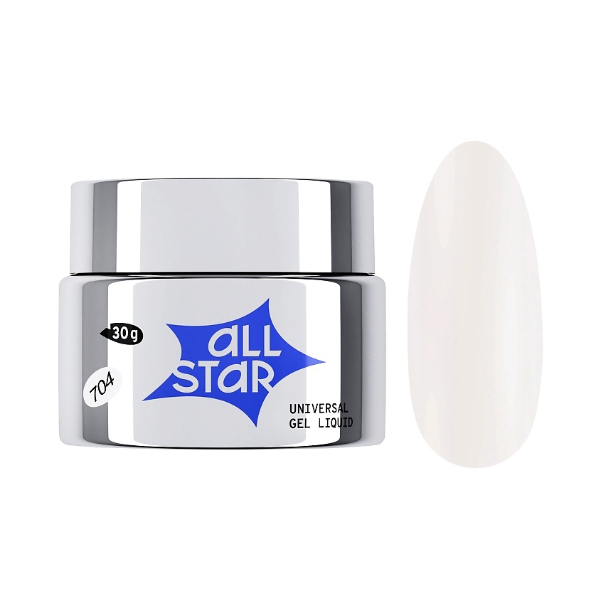 Изображение товара ALL STAR PROFESSIONAL Гель скульптурный низкой вязкости, 30 гр; цвет: Milk 704 Молочный