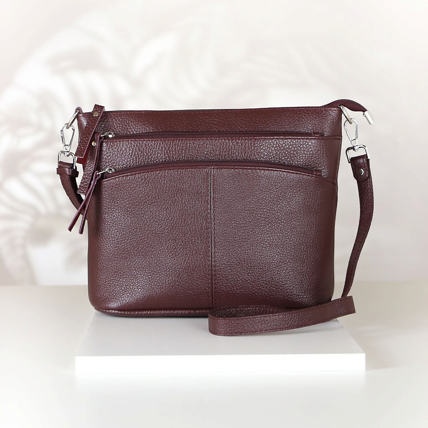 Изображение товара Женская кросс-боди сумка из натуральной кожи AKTORRIS с тремя отделениями