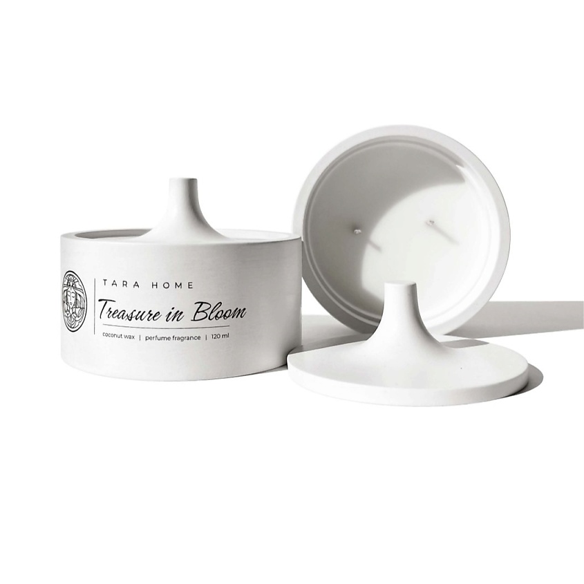 Изображение товара Ароматическая свеча Treasure in Bloom 120 мл в гипсовом подсвечнике