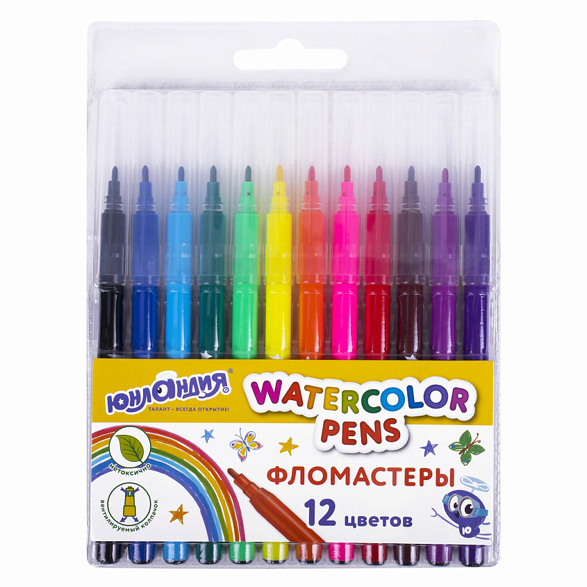 Изображение товара Фломастеры ЮНЛАНДИЯ Классные, 12 цветов для творчества