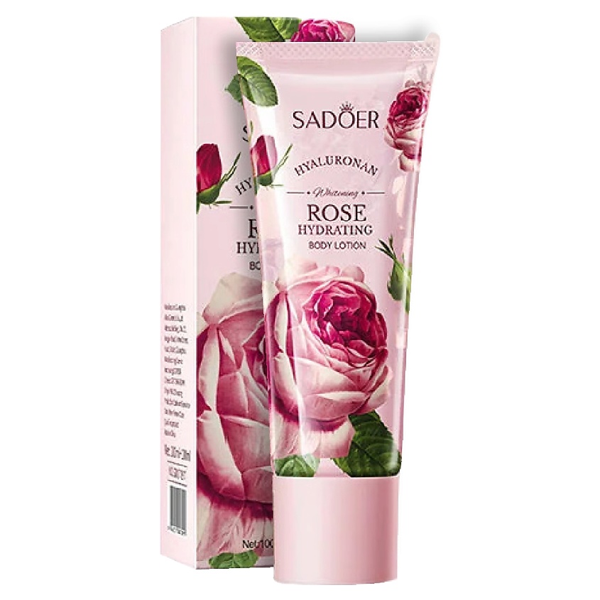 Изображение товара SADOER Лосьон для тела увлажняющий с розой и гиалуроновой кислотой, 200 мл.