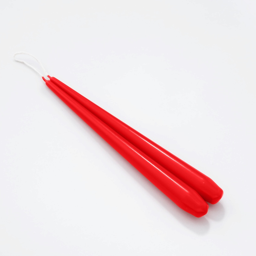 Изображение товара ALDECANDLES Набор конических свечей 25см, цвет: красный