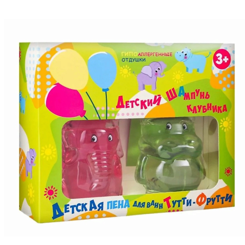 Изображение товара LISS KROULLY Подарочный набор детский Пена Тутти Фрути + Шампунь клубника, BN-2402
