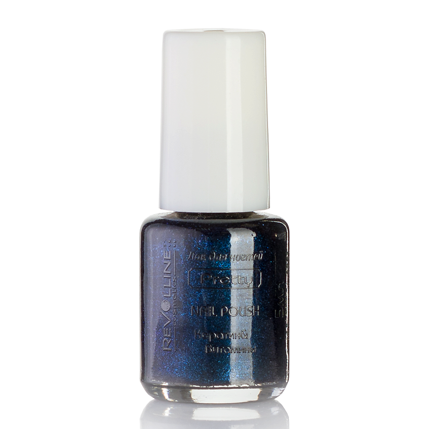 Изображение товара REVOLLINE Лак для ногтей, темно-синий с микрошиммером