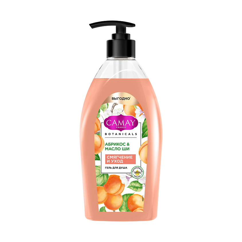 Изображение товара CAMAY Гель для душа АБРИКОС И МАСЛО ШИ, 750 мл