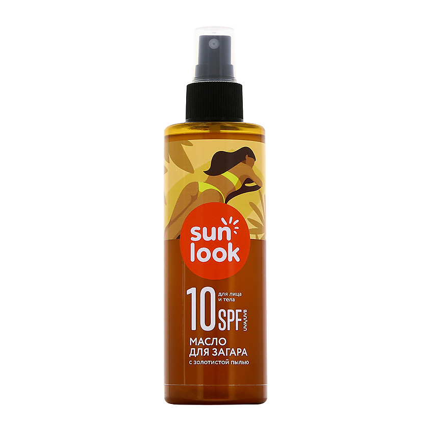 Изображение товара SUN LOOK Масло для загара с золотистой пылью SPF-10, 190 мл