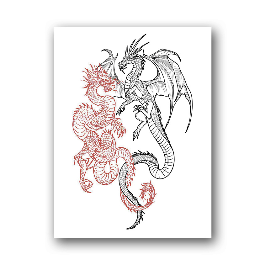 Изображение товара Переводная тату TATTS 10х15см для взрослых и детей, водостойкая, реалистичная