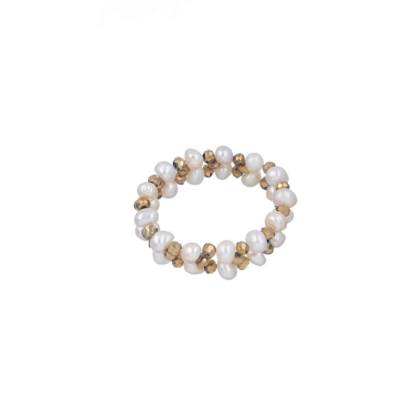 Изображение товара LANZEROTTI Кольцо, Splendore, с жемчугом и кристаллами, размер: 18