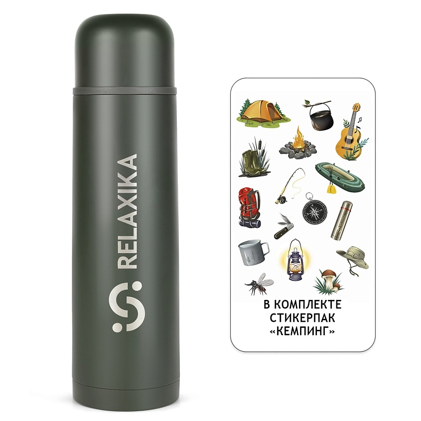 Изображение товара РЕЛАКСИКА Термос 1 литр металлический для горячих и холодных напитков