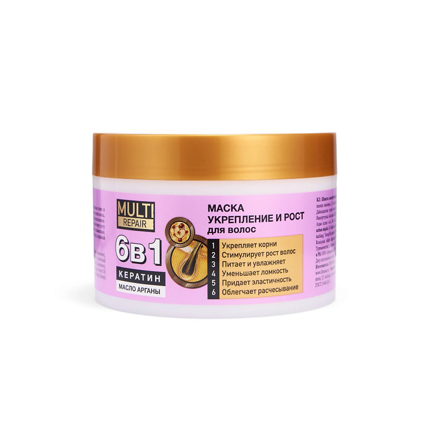 Изображение товара FLORESAN Маска для укрепления и роста волос Multi repair, цвет: Розовый, 450
