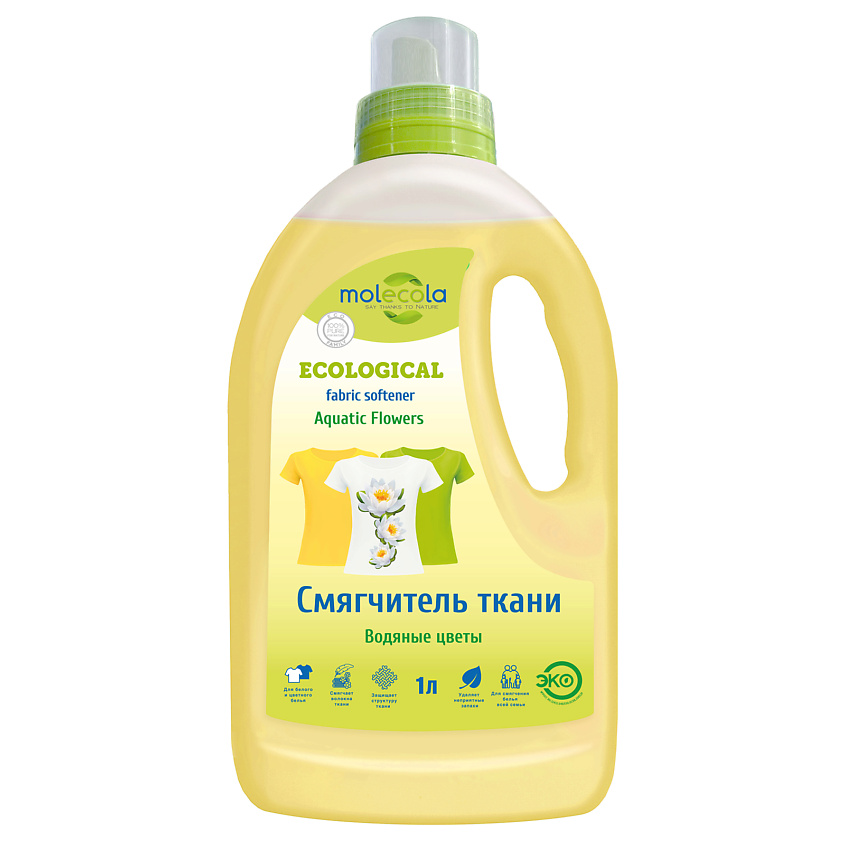 Изображение товара Экологичный кондиционер смягчитель ткани Водяные цветы 1000 мл Molecola