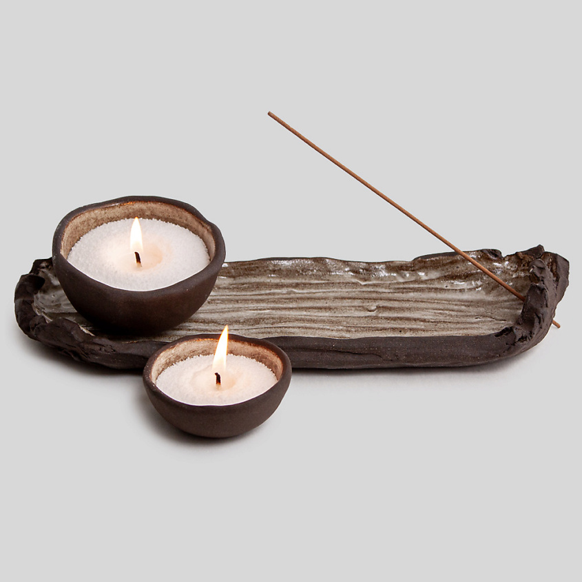 Изображение товара LA PALME ARTISAN CERAMICA Подарочный набор для медитации Сандал, цвет: Коричневый, 1 шт