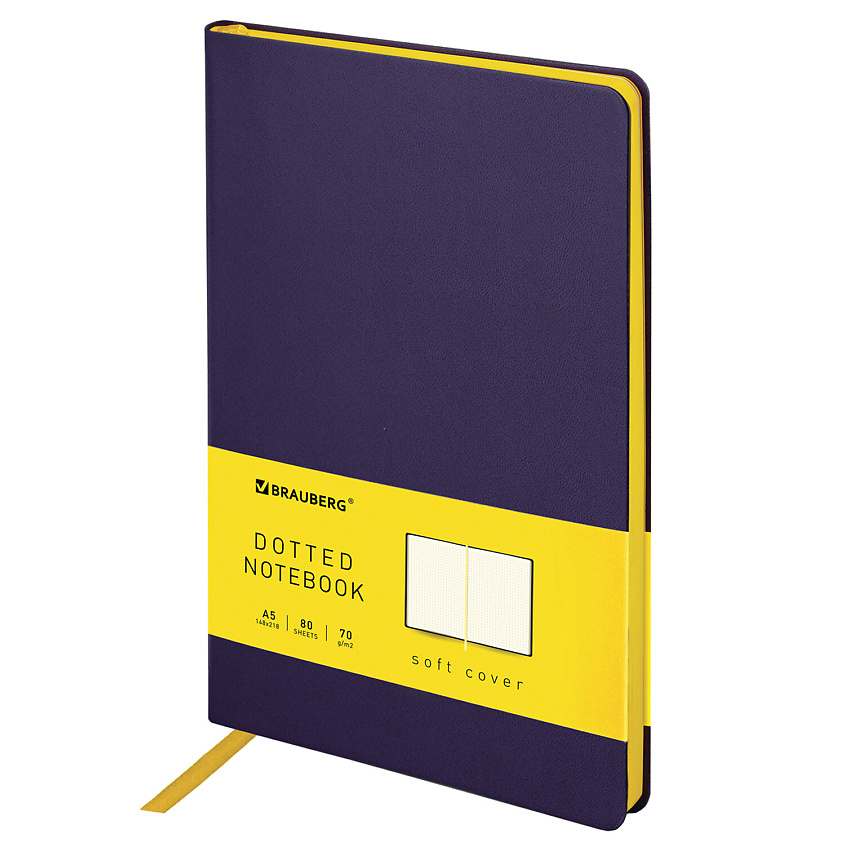 Изображение товара BRAUBERG Блокнот А5 Metropolis Mix 80 листов, Сиреневый