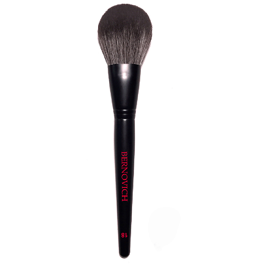 Изображение товара BERNOVICH Кисть №18 большая пушистая мягкая (лепесток) для нанесения пудры, Черный