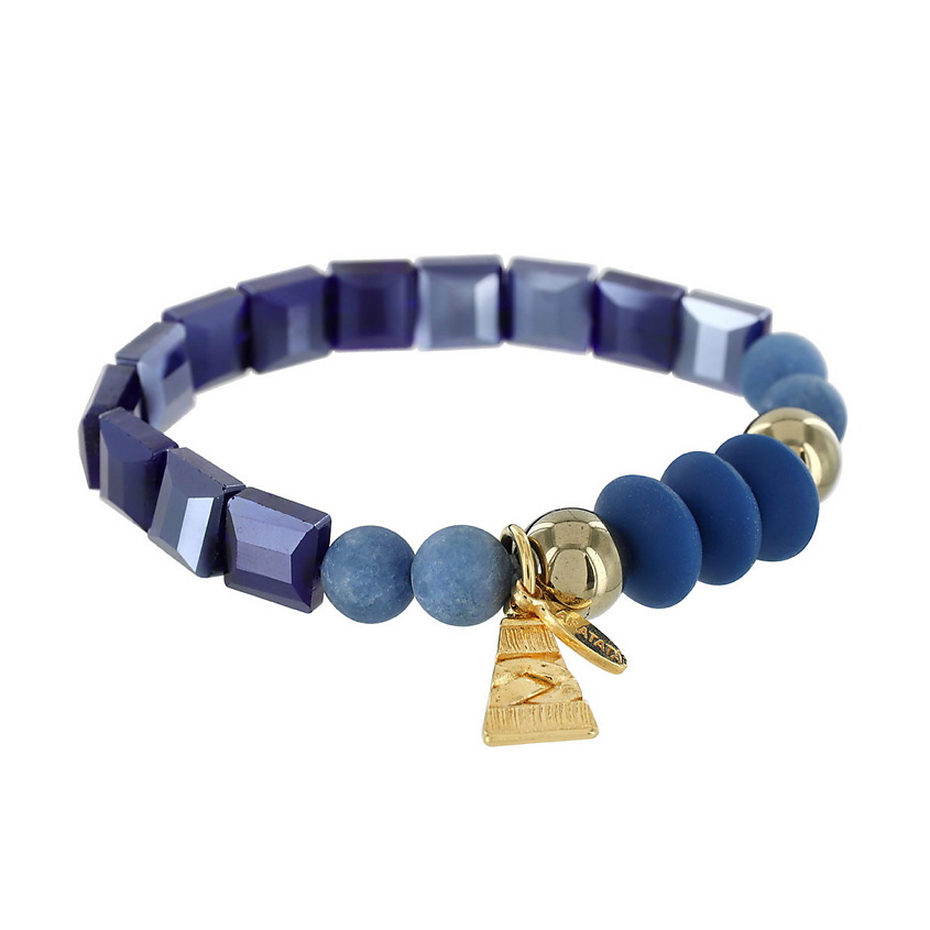 Изображение товара Глянцевый браслет Glam Rock с стеклянными бусинами и силиконовыми элементами от Taratata 18 см