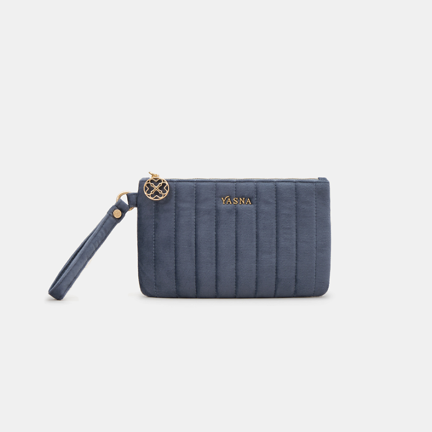 Изображение товара Косметичка YASNA Folder M из плотного бархата размер M для путешествий и вечеринок
