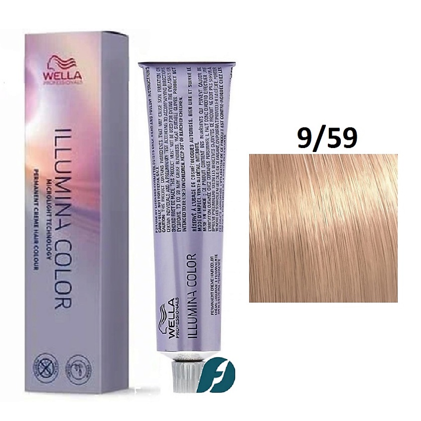Изображение товара WELLA PROFESSIONALS Крем-краска для волос Illumina Color Me+, 9/59 очень светлый блонд махагоновый сандре