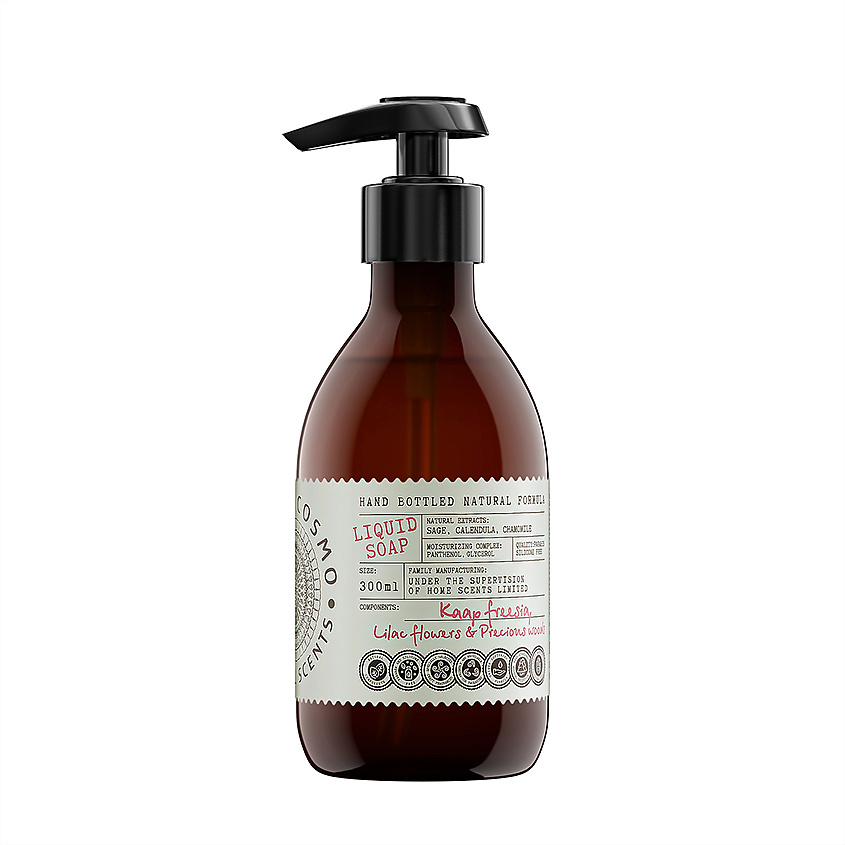 Изображение товара ETERIA COSMO Жидкое мыло для рук Фрезия сирень и драгоценное дерево, 300 мл