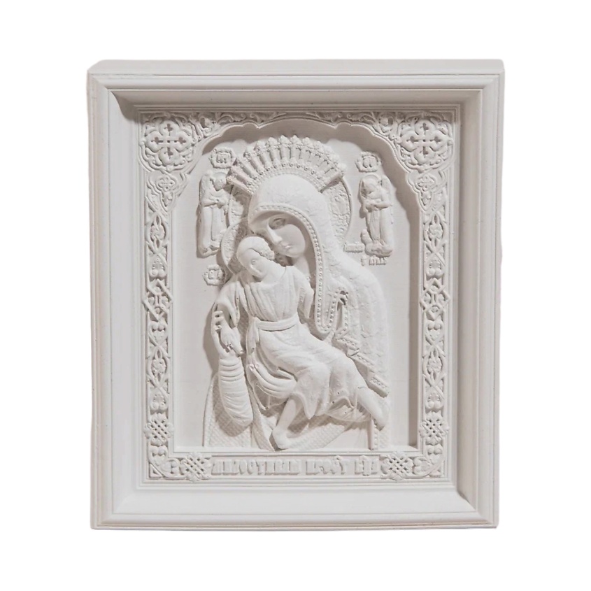 Изображение товара Интерьерная статуэтка Богородица из гипсобетона, 11,6 см, ручная работа