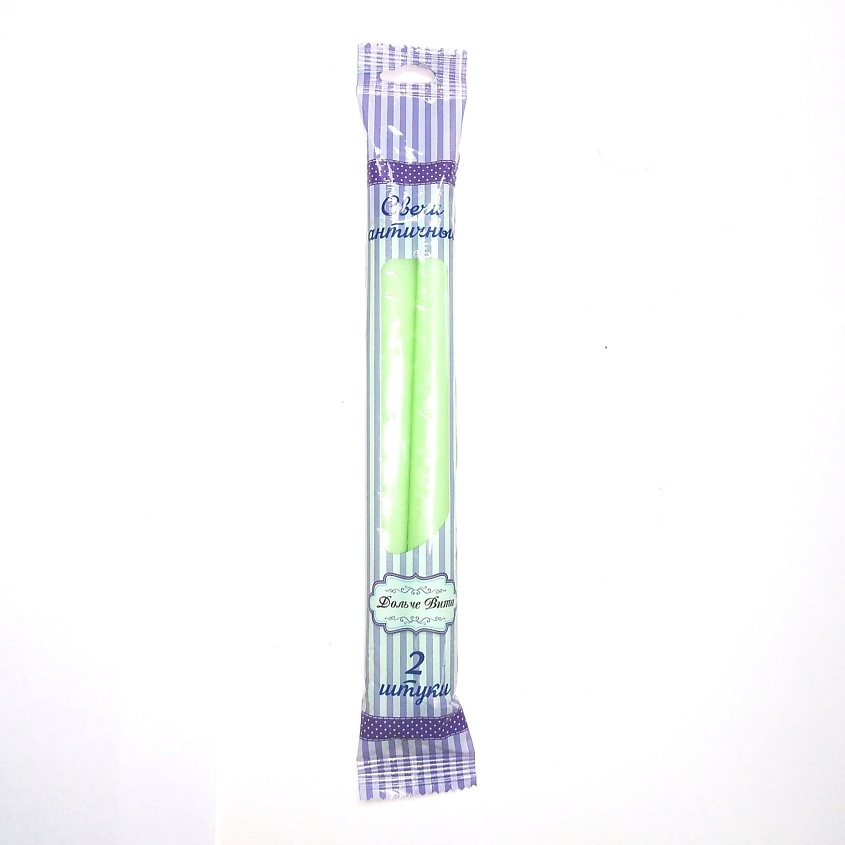 Изображение товара Набор античных декоративных свечей ST-1009, 2 шт зеленых для интерьера и праздников