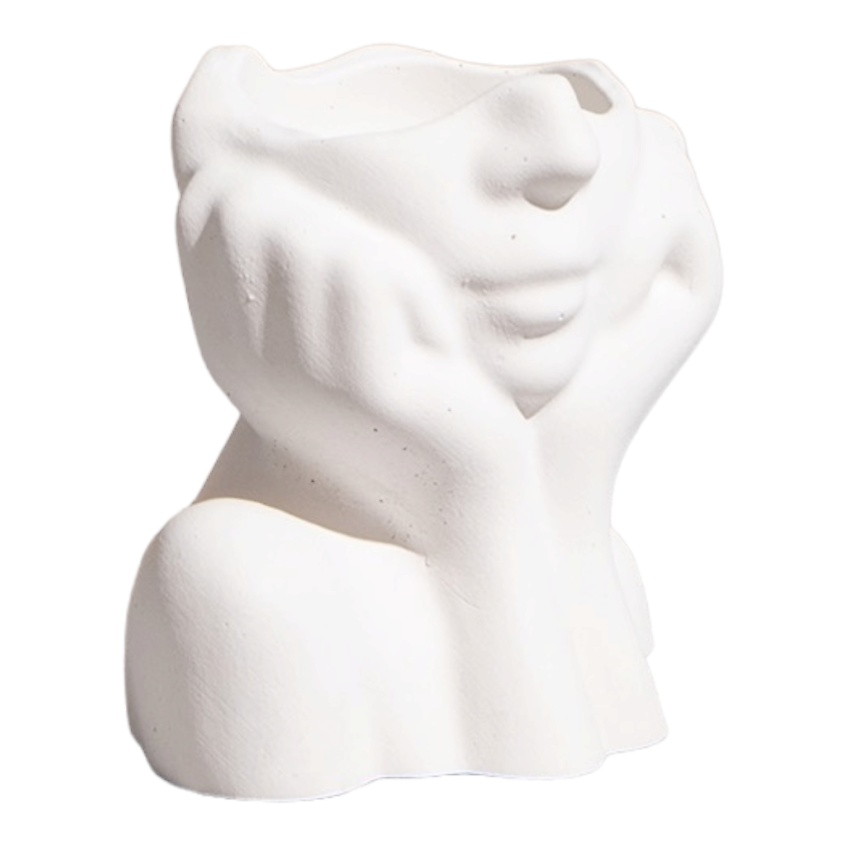 Изображение товара Кашпо Мечтательница MAGIC MAKERS гипсобетон ручная работа 9 см