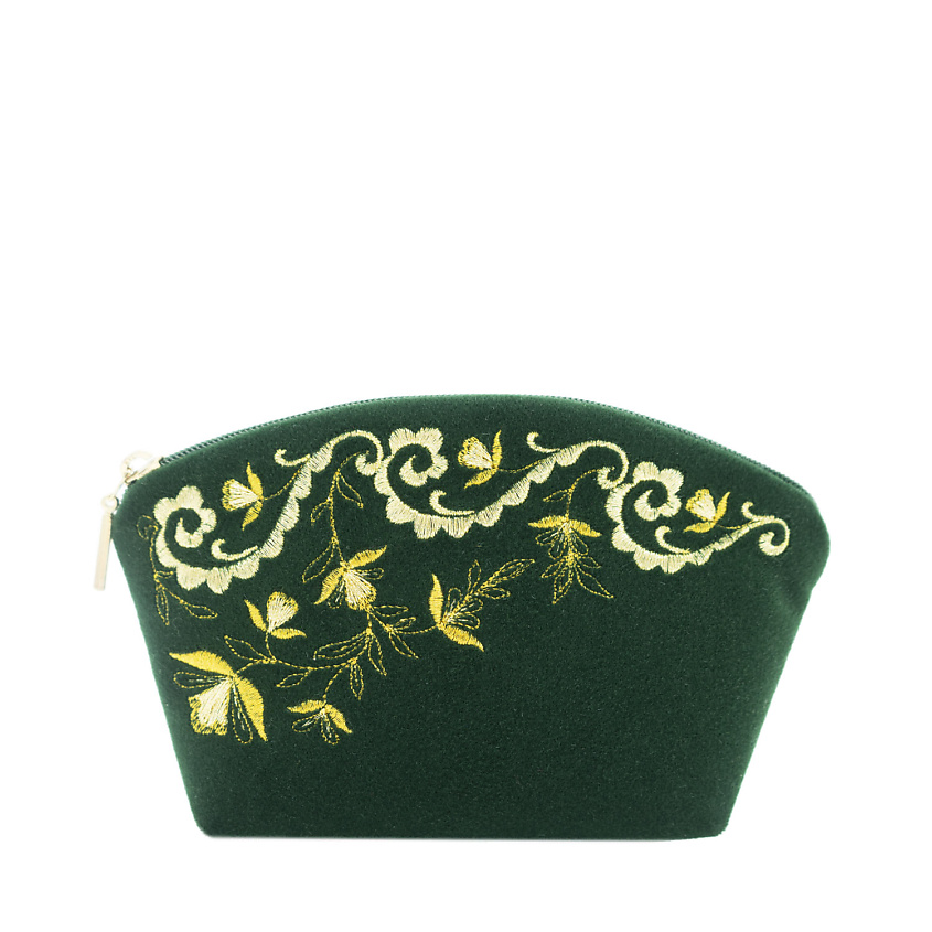 Изображение товара Косметичка бархатная ТОРЖОКСКИЕ ЗОЛОТОШВЕИ Мод 294 Рис 737-2 т-синий с золотой вышивкой