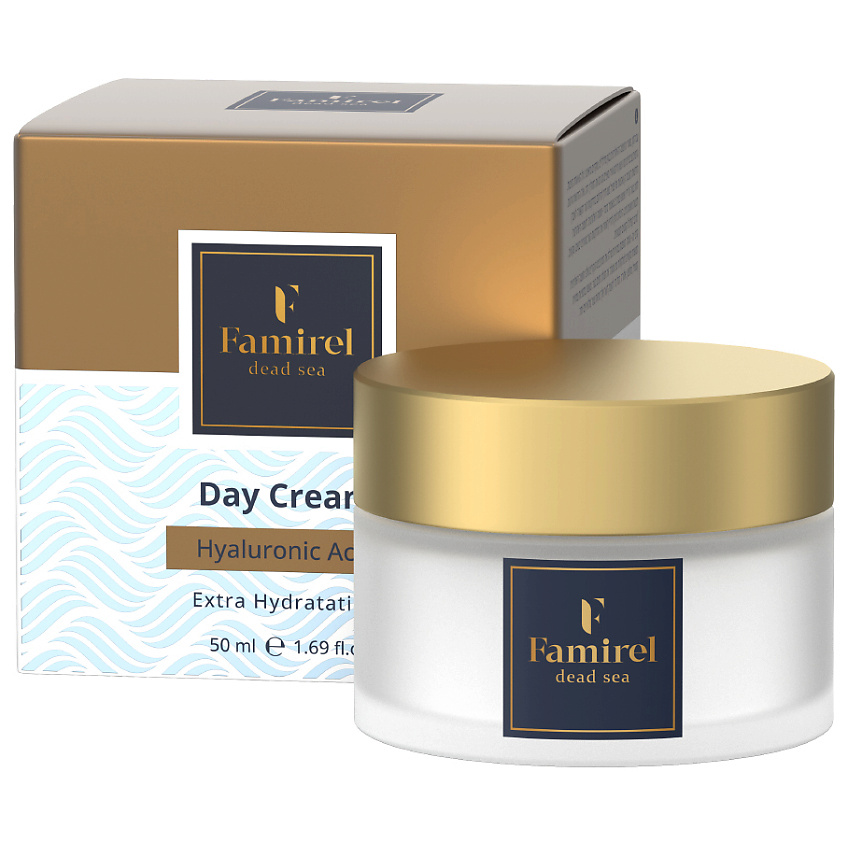 Изображение товара FAMIREL DEAD SEA Крем для лица дневной с гиалуроновой кислотой, 50 мл
